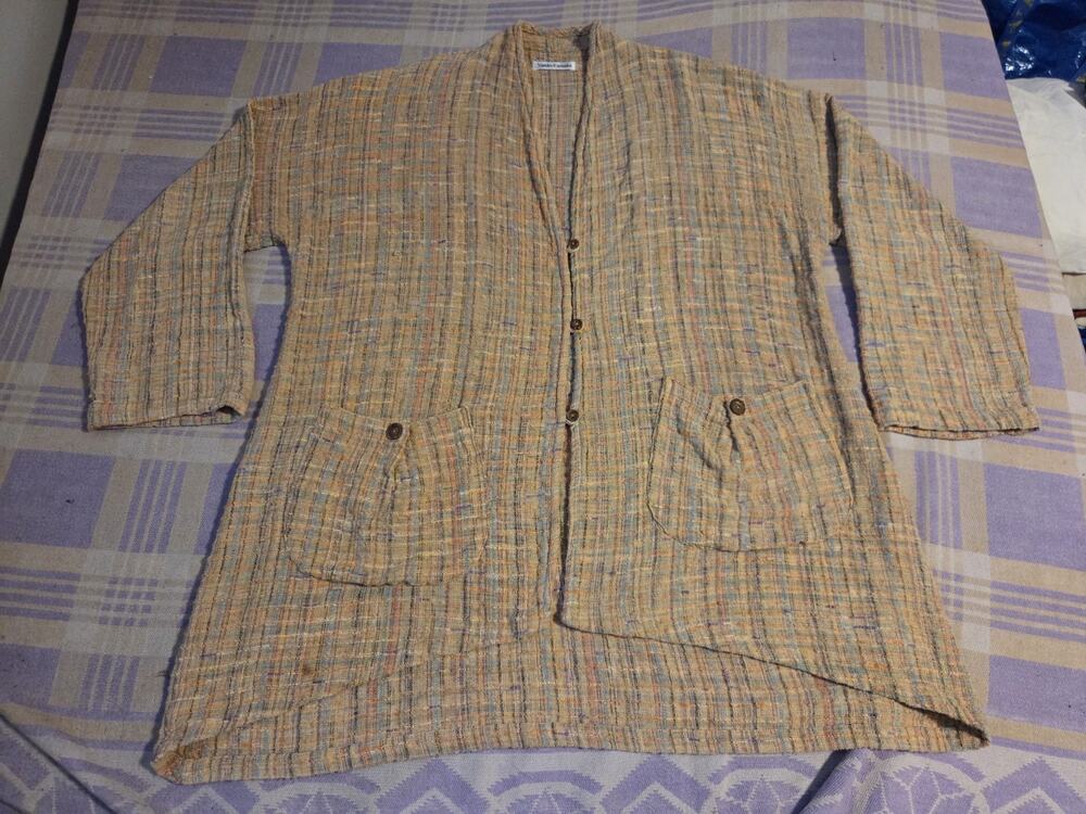 Yasuko Kurisaka Jacket Cardigan Lagenlook Woven Cotton Women’s One Size